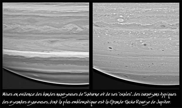 bandes nuageuses saturne